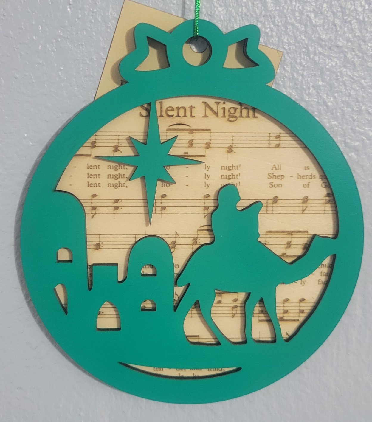 Wooden Sheet Music Ornament