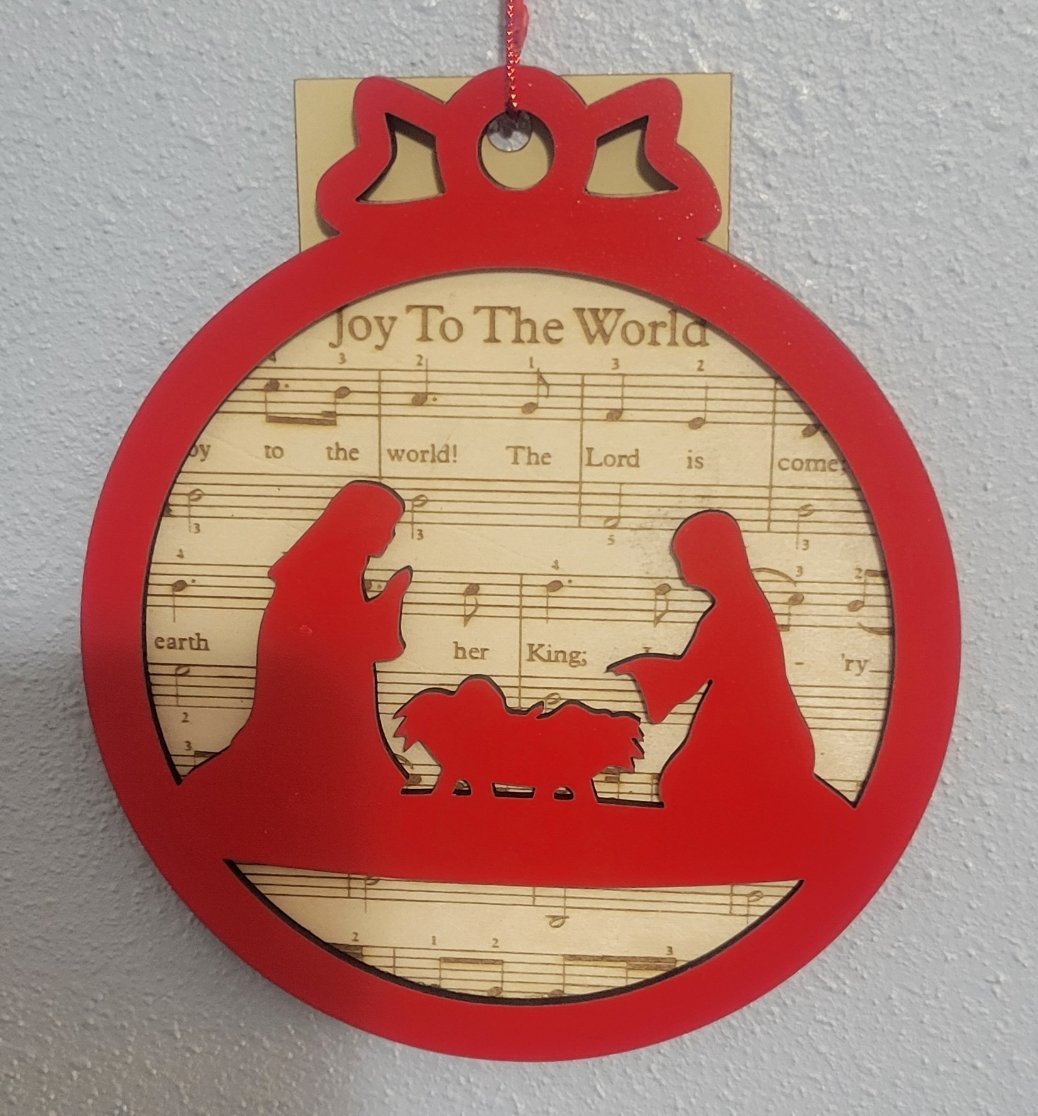 Wooden Sheet Music Ornament