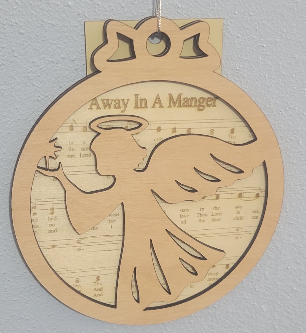 Wooden Sheet Music Ornament