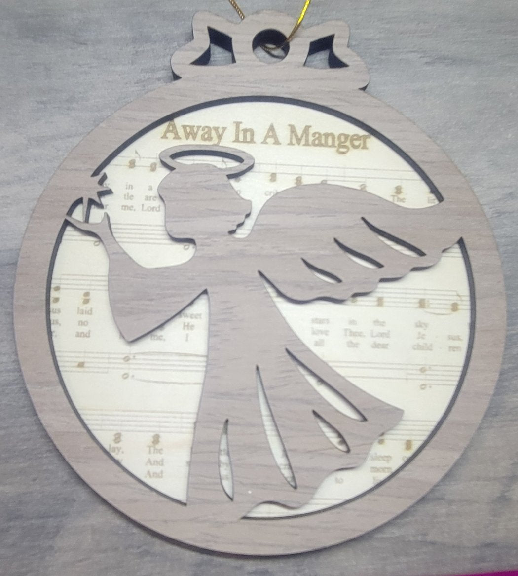 Wooden Sheet Music Ornament