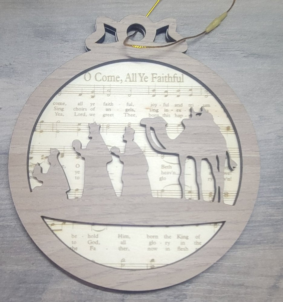 Wooden Sheet Music Ornament