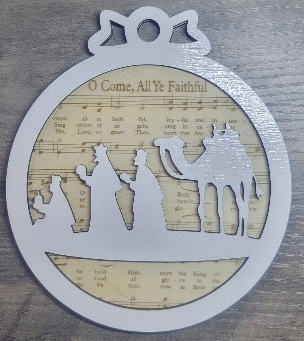 Wooden Sheet Music Ornament