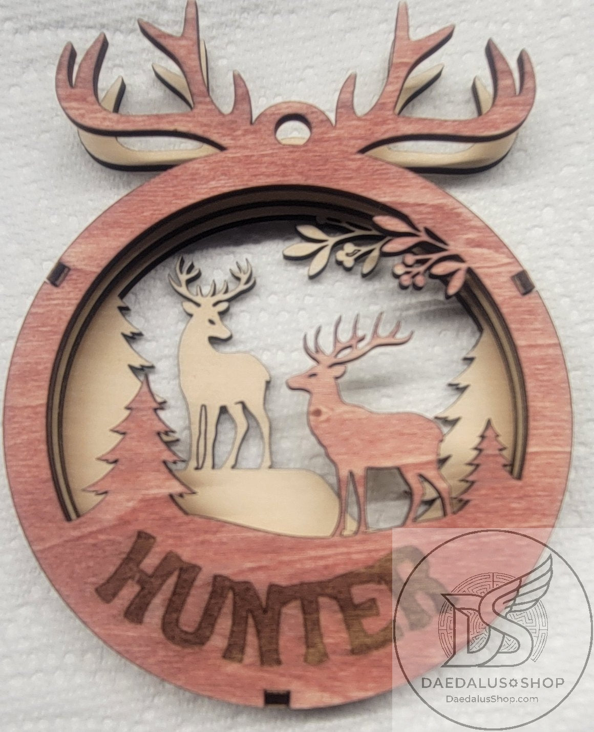 Three Layer Wooden Holiday Ornament