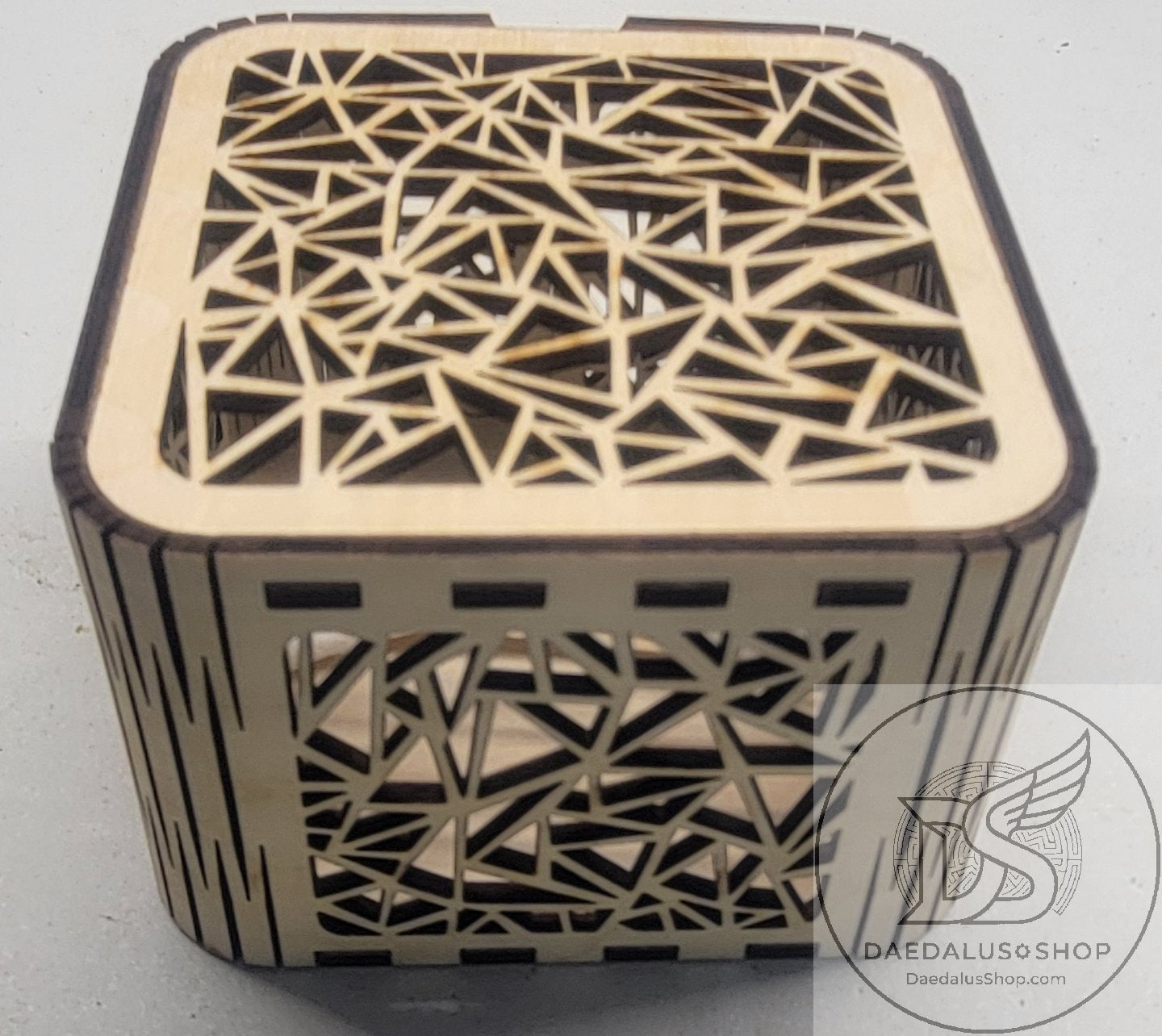 Geometric Design Wooden Box