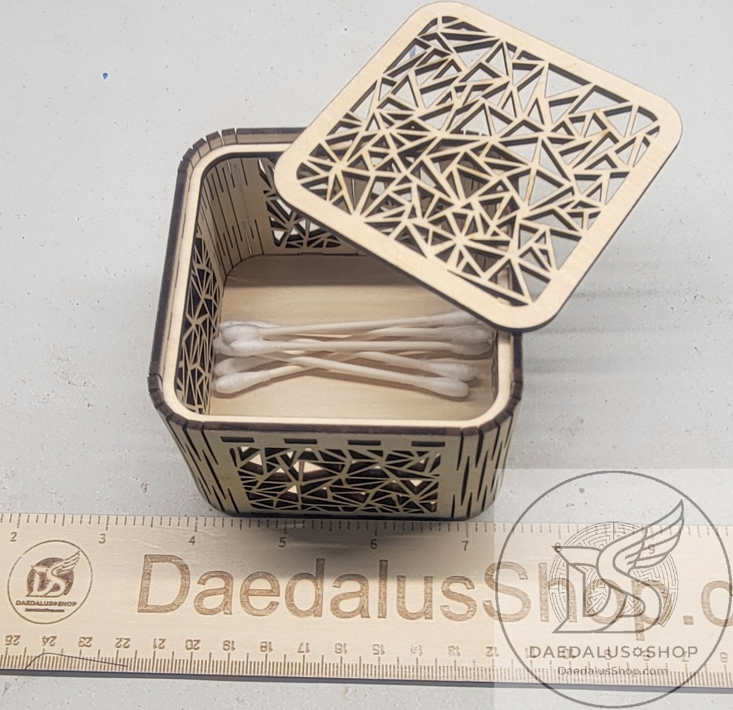 Geometric Design Wooden Box