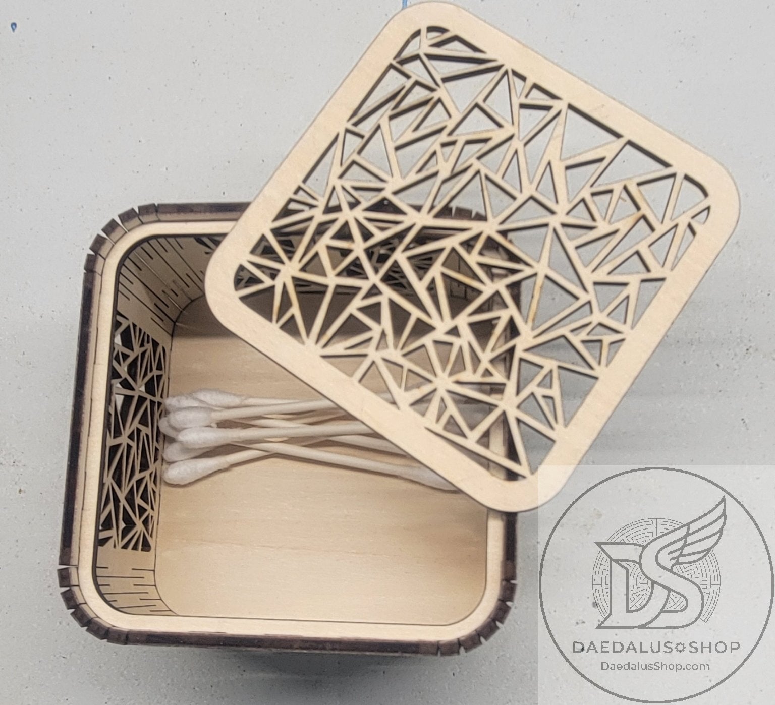 Geometric Design Wooden Box