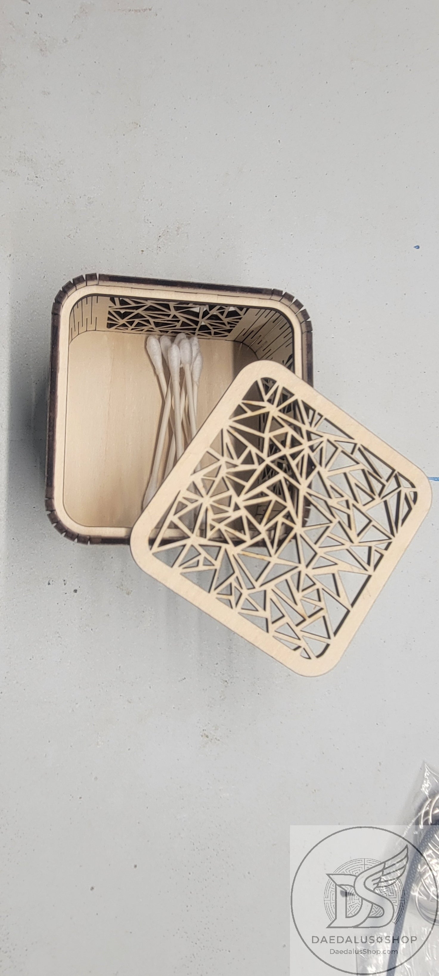 Geometric Design Wooden Box