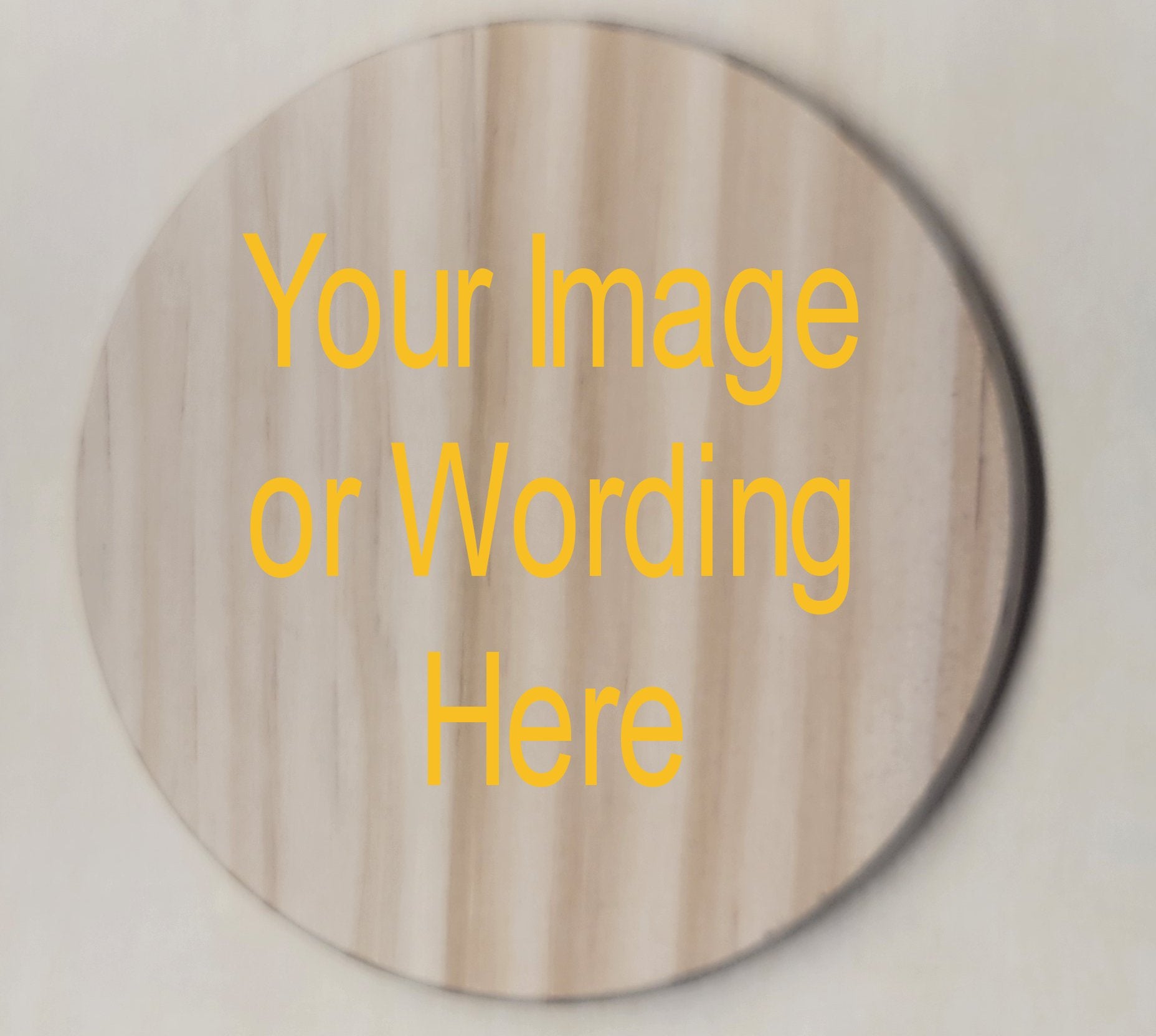 4 Inch Round Personalized Wooden Coaster Set