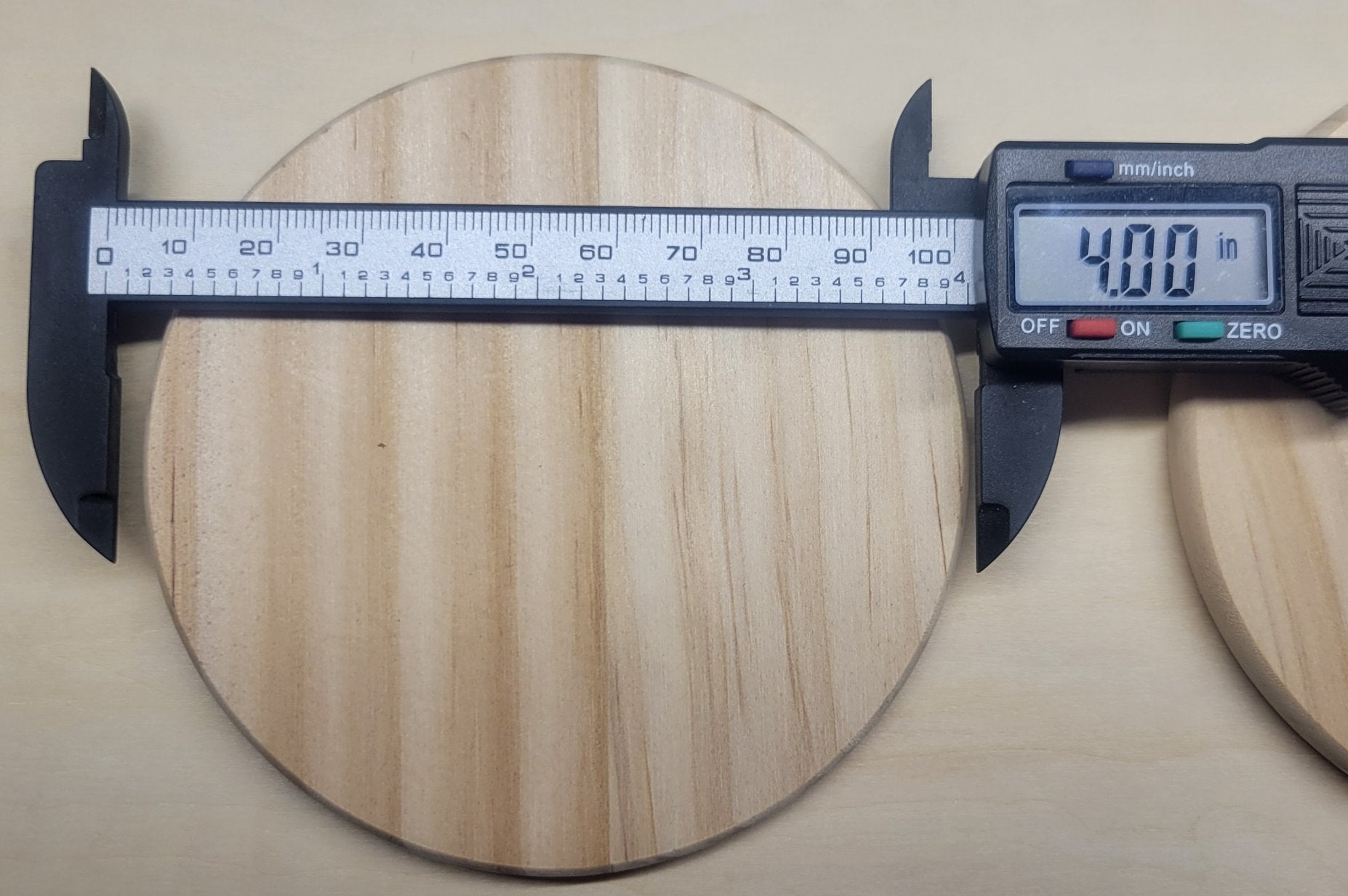 4 Inch Round Personalized Wooden Coaster Set