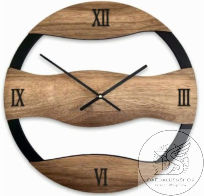 Abstract Wooden Wall Clock