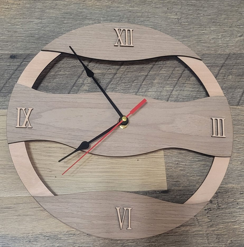 Abstract Wooden Wall Clock