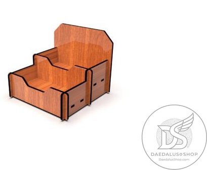 Wooden Double Stacked Personalized Business Card Holder