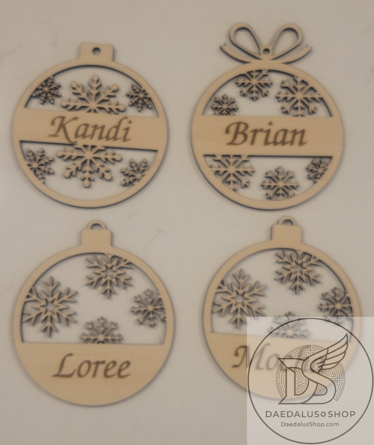 Personalized Snowflake Ornament - Three Styles