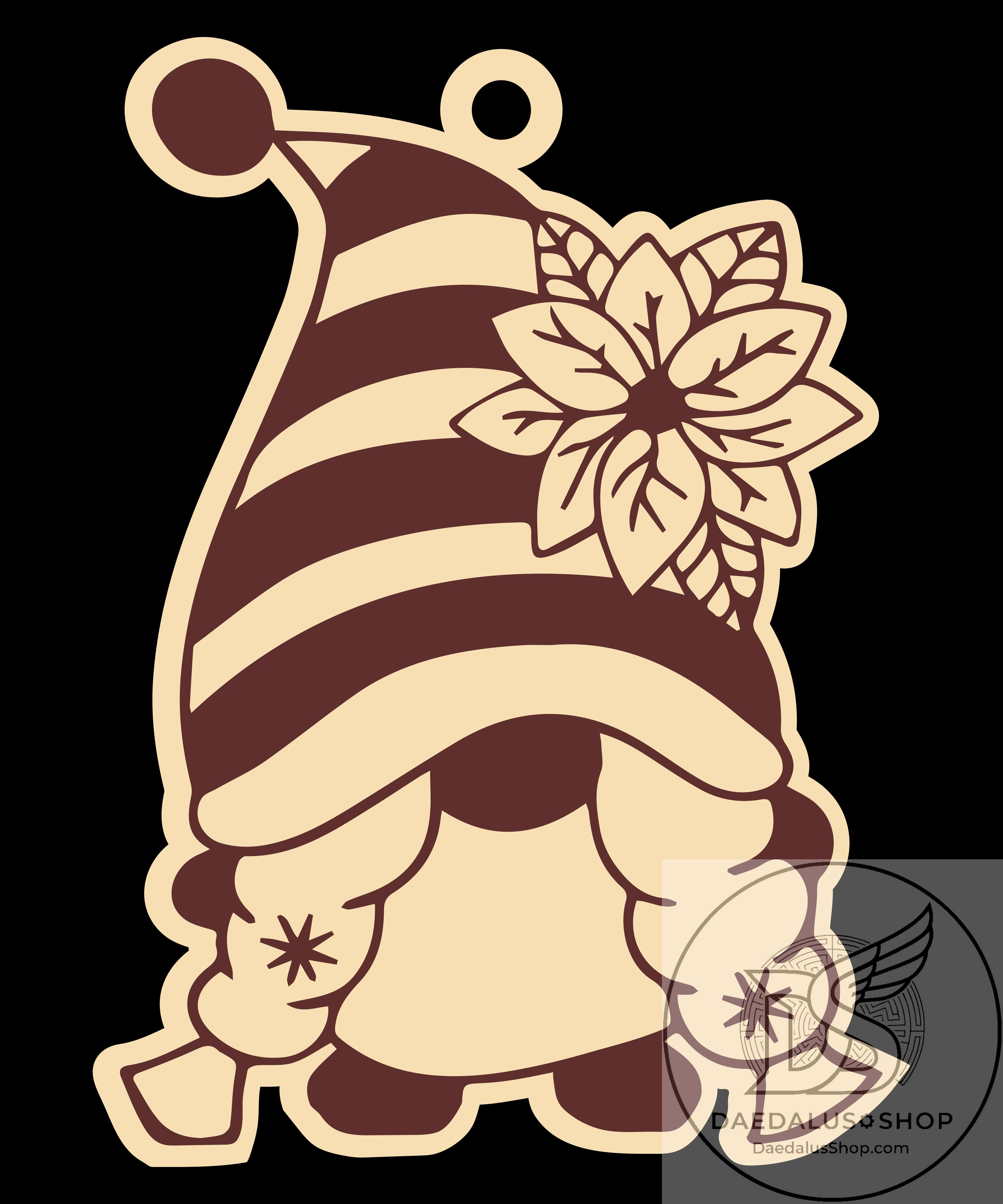 Wooden Gnome Christmas Ornament - 31 Designs