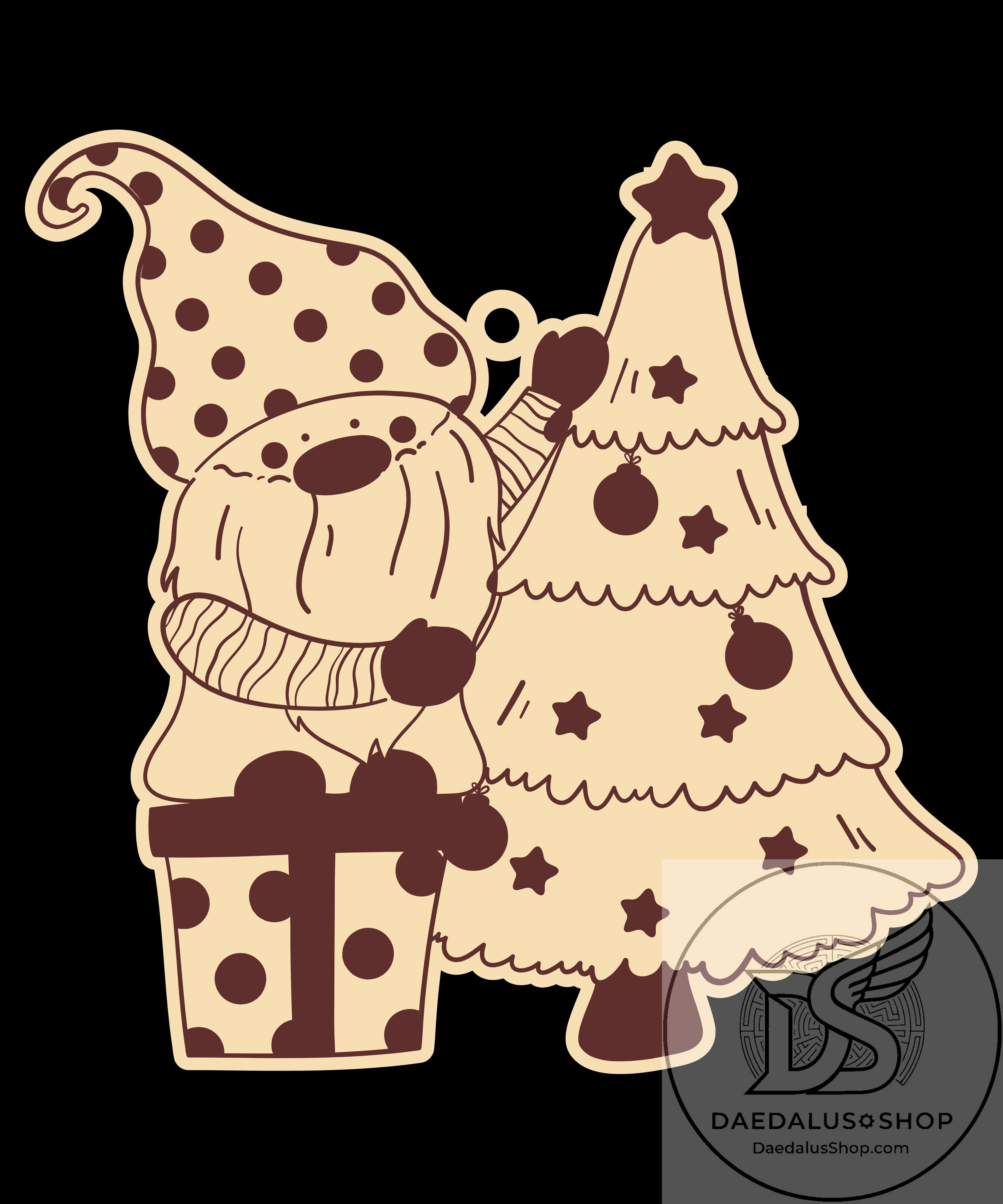 Wooden Gnome Christmas Ornament - 31 Designs