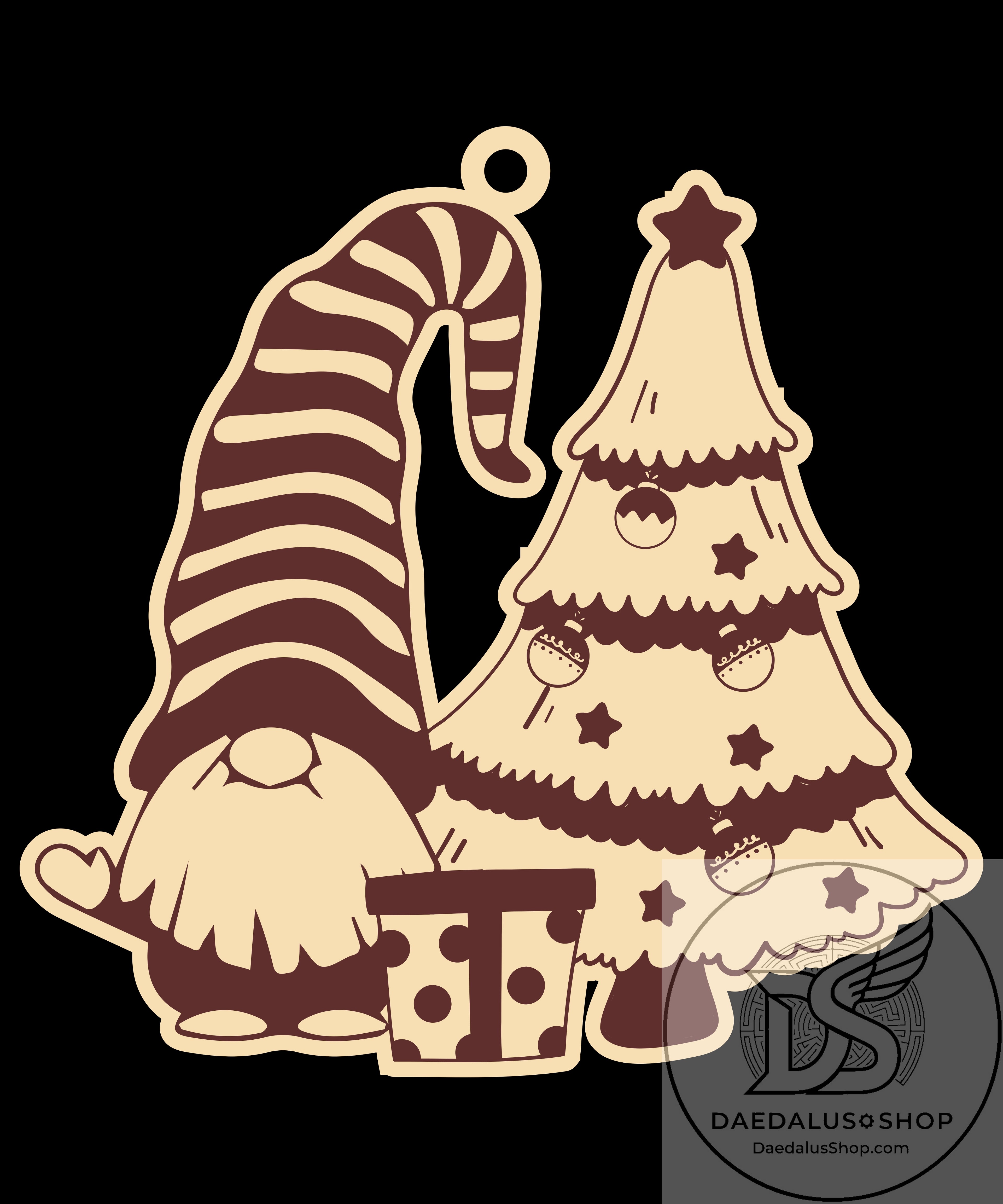 Wooden Gnome Christmas Ornament - 31 Designs