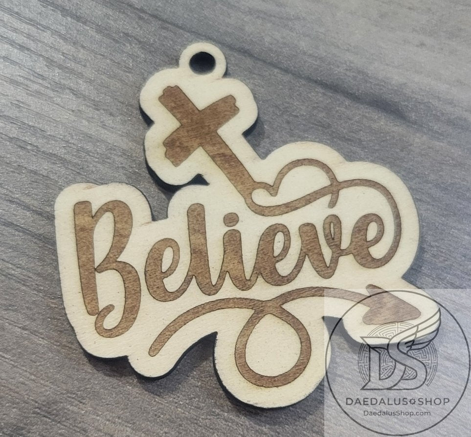 Religious Words Keychains - Wooden Laser Cut