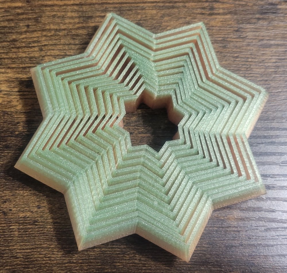 3D Printed Fractal Fidget OctoStar - Colors