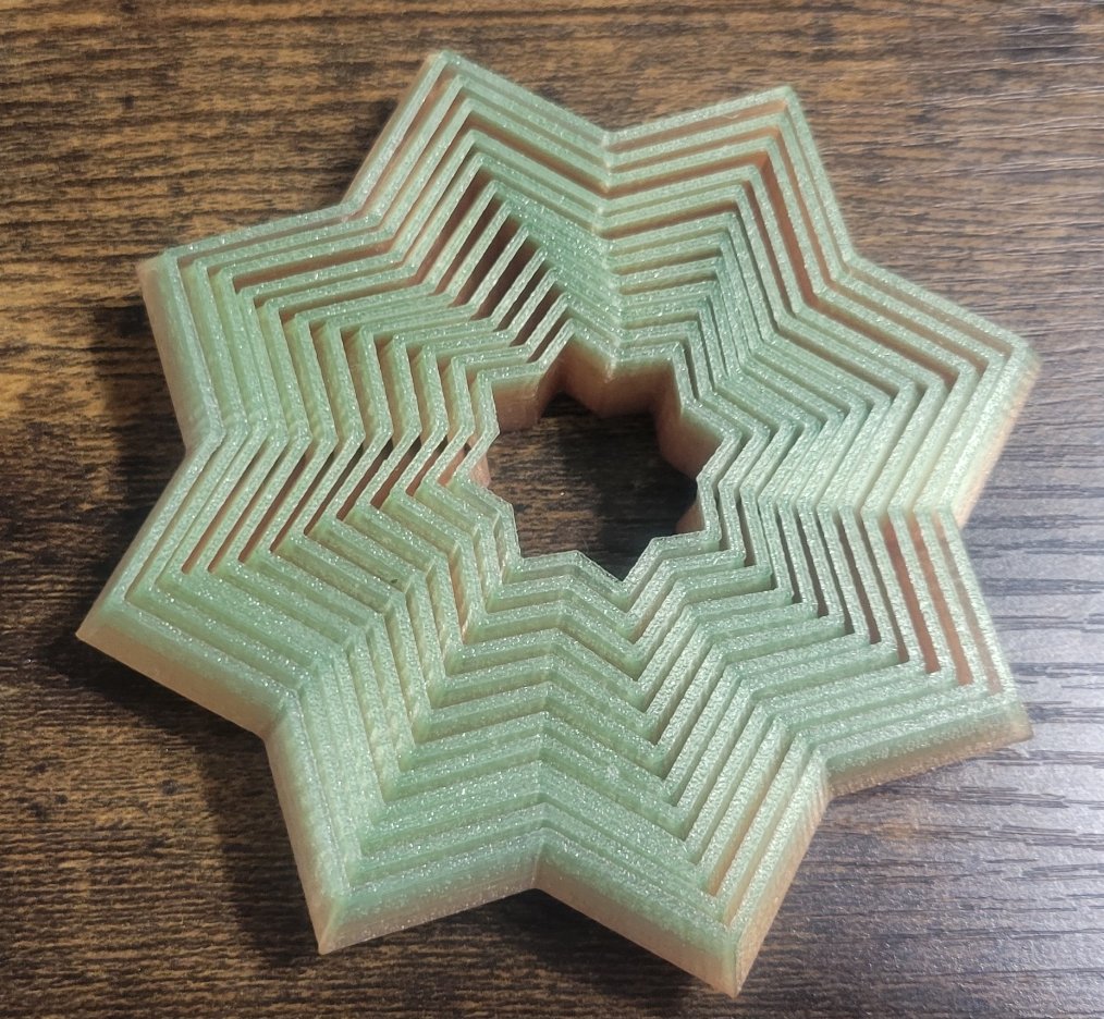 3D Printed Fractal Fidget OctoStar - Colors