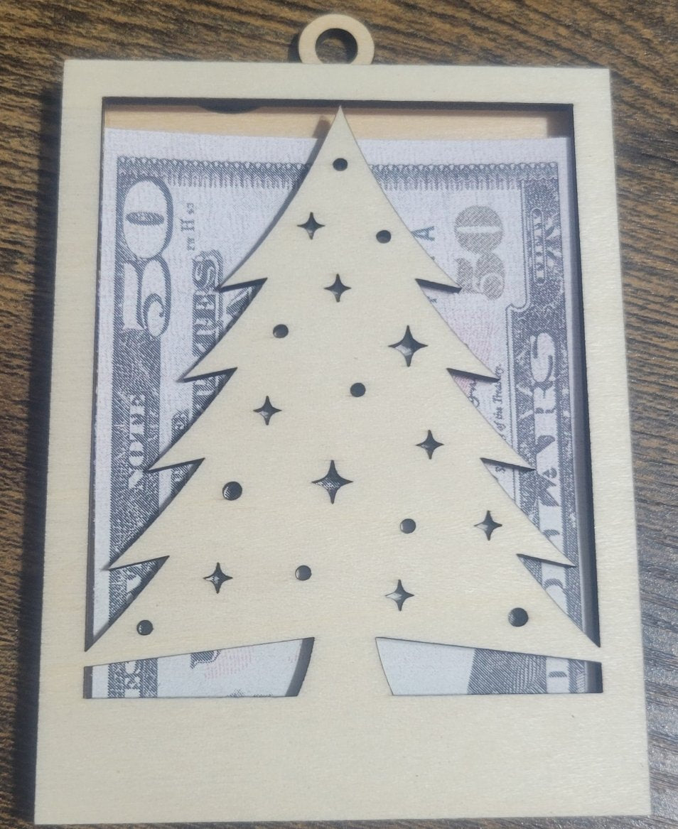 Wooden Laser Cut Money/Gift Card Ornament