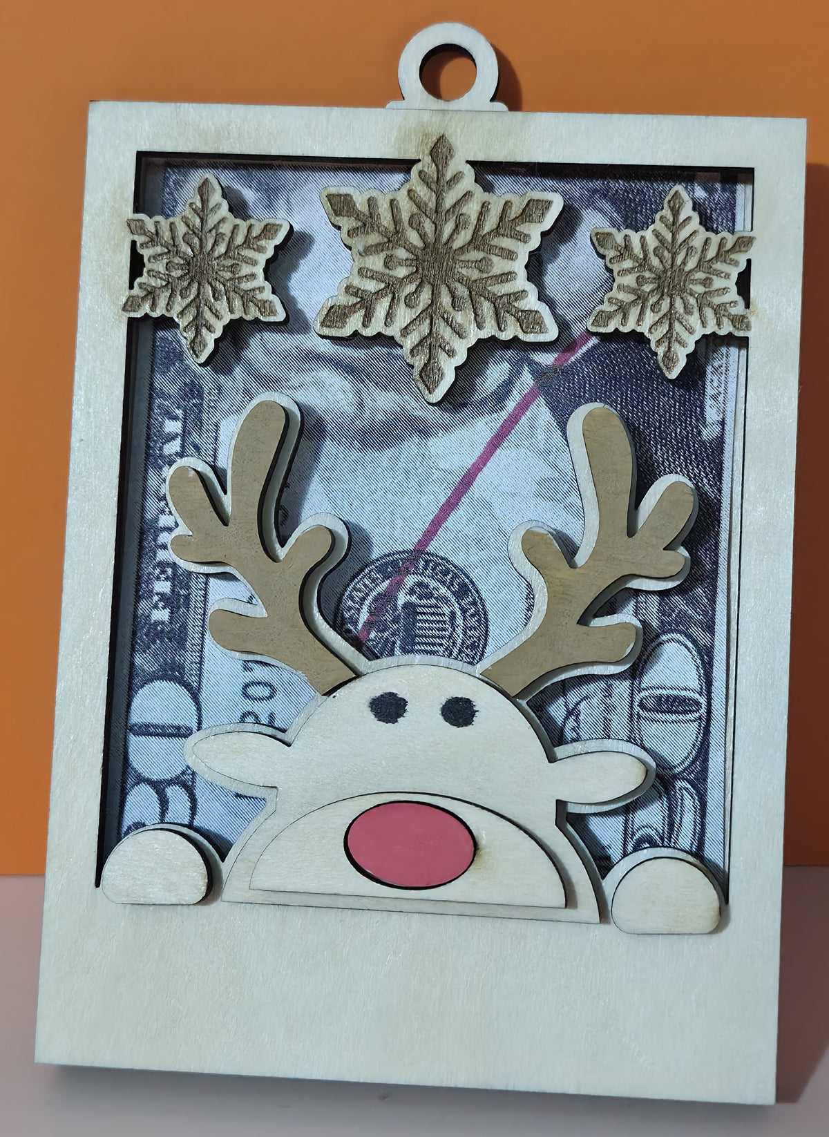 Wooden Laser Cut Money/Gift Card Ornament