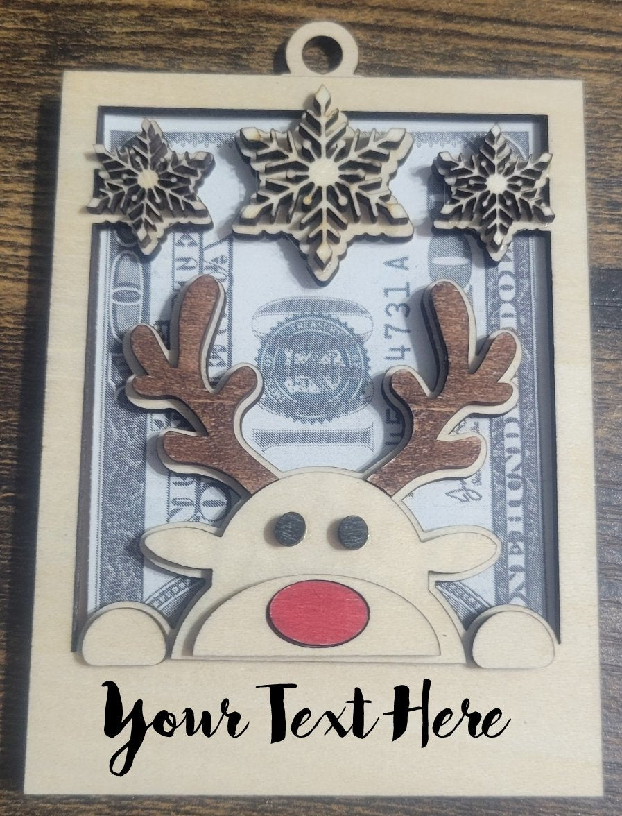 Wooden Laser Cut Money/Gift Card Ornament