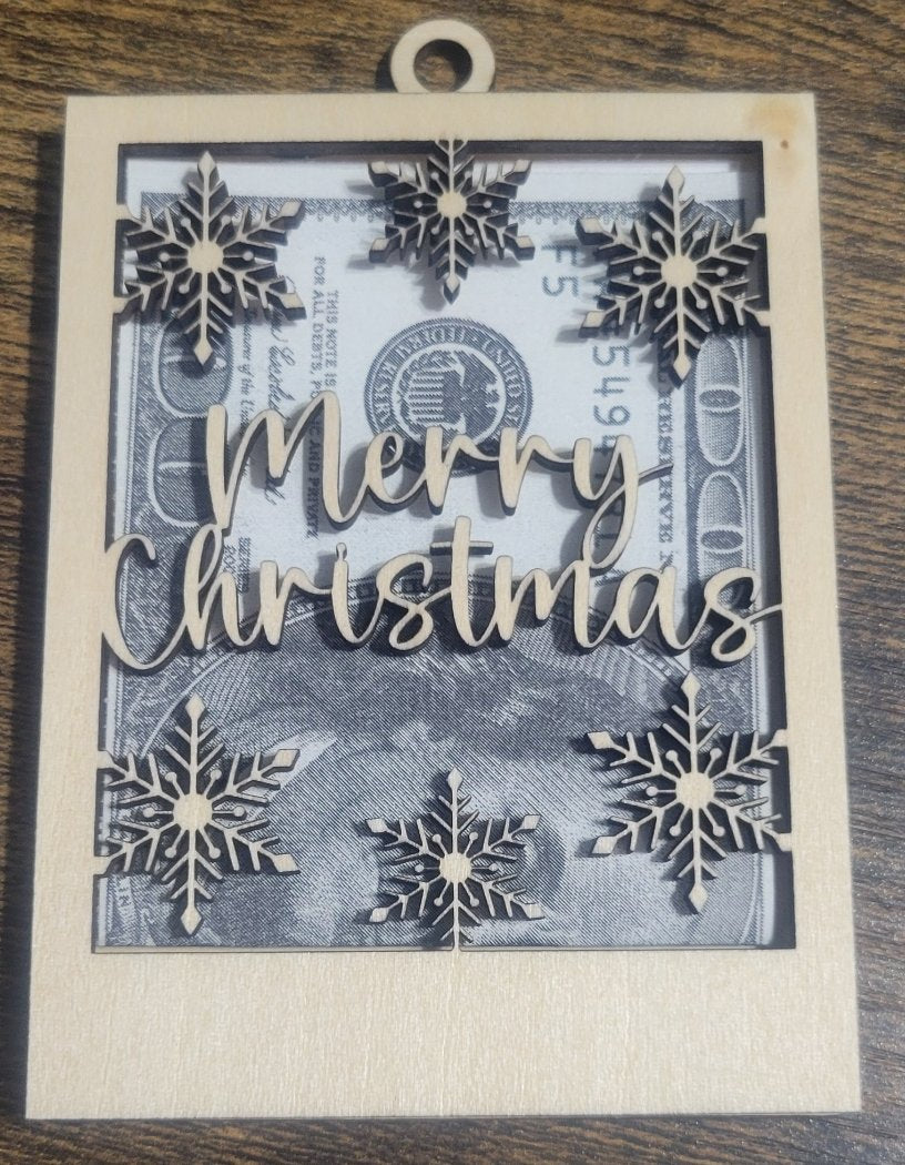 Wooden Laser Cut Money/Gift Card Ornament