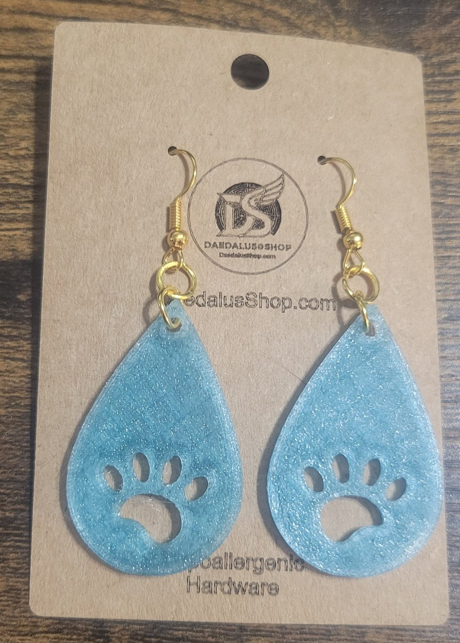 3D Printed Slanted Dog Paw Earring Set