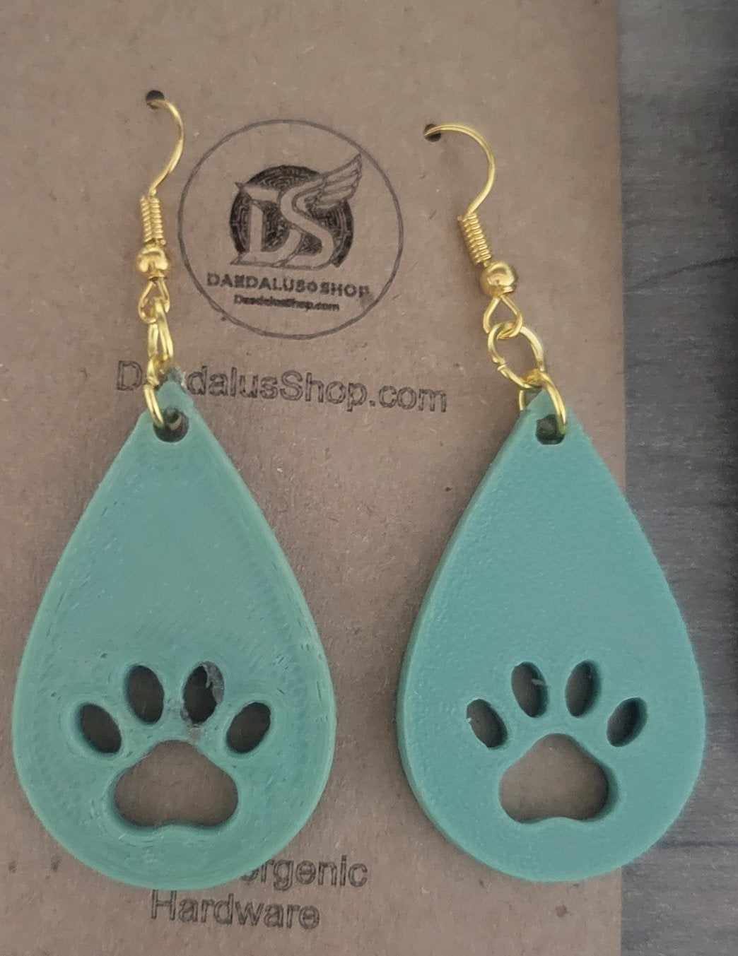 3D Printed Dog Paw Earring Set