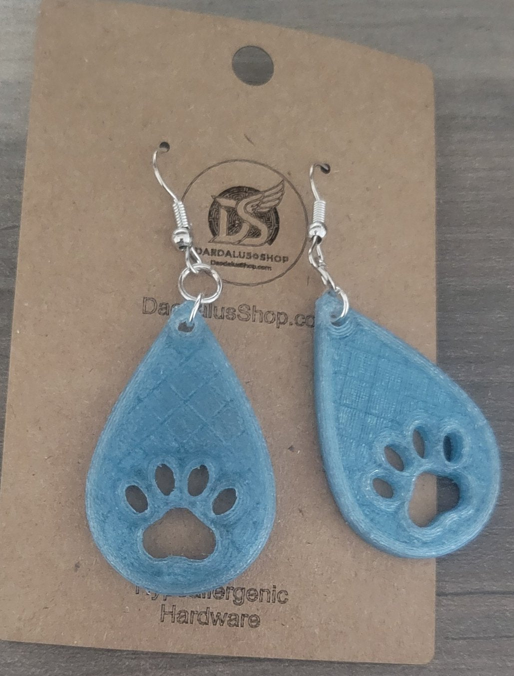3D Printed Dog Paw Earring Set
