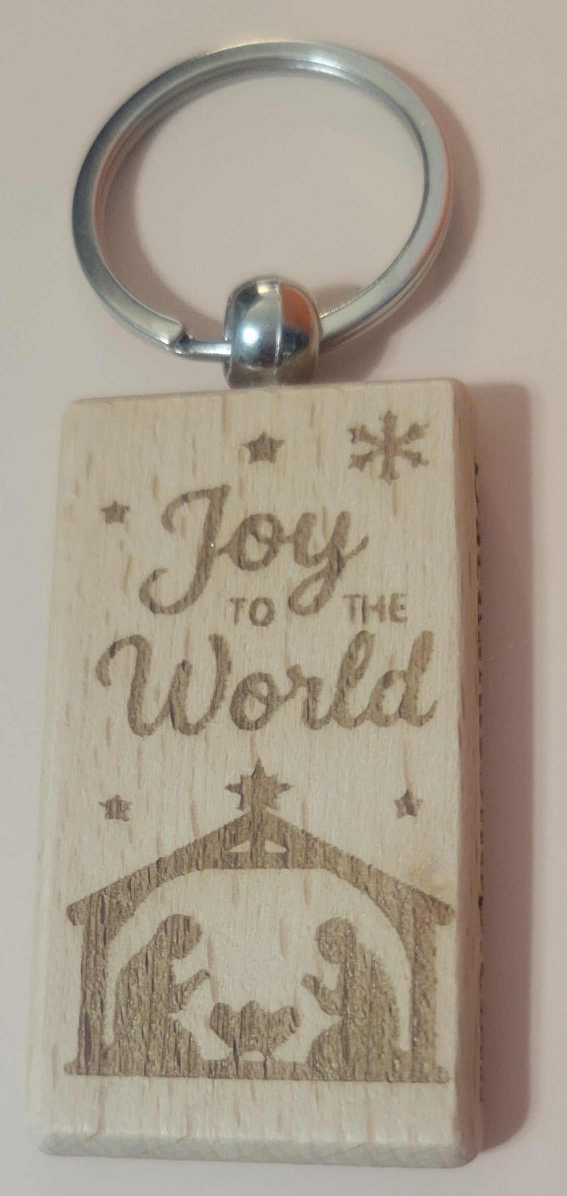 Holiday Themed Wooden Rectangular Keychain - 9 Styles