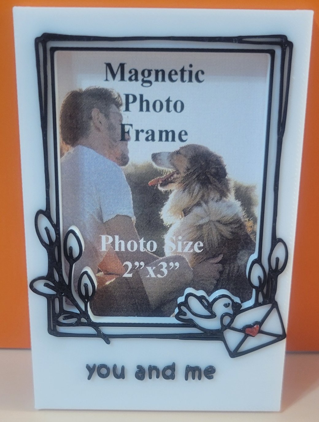 Framed Heart 3D Printed Magnetic Picture Frame