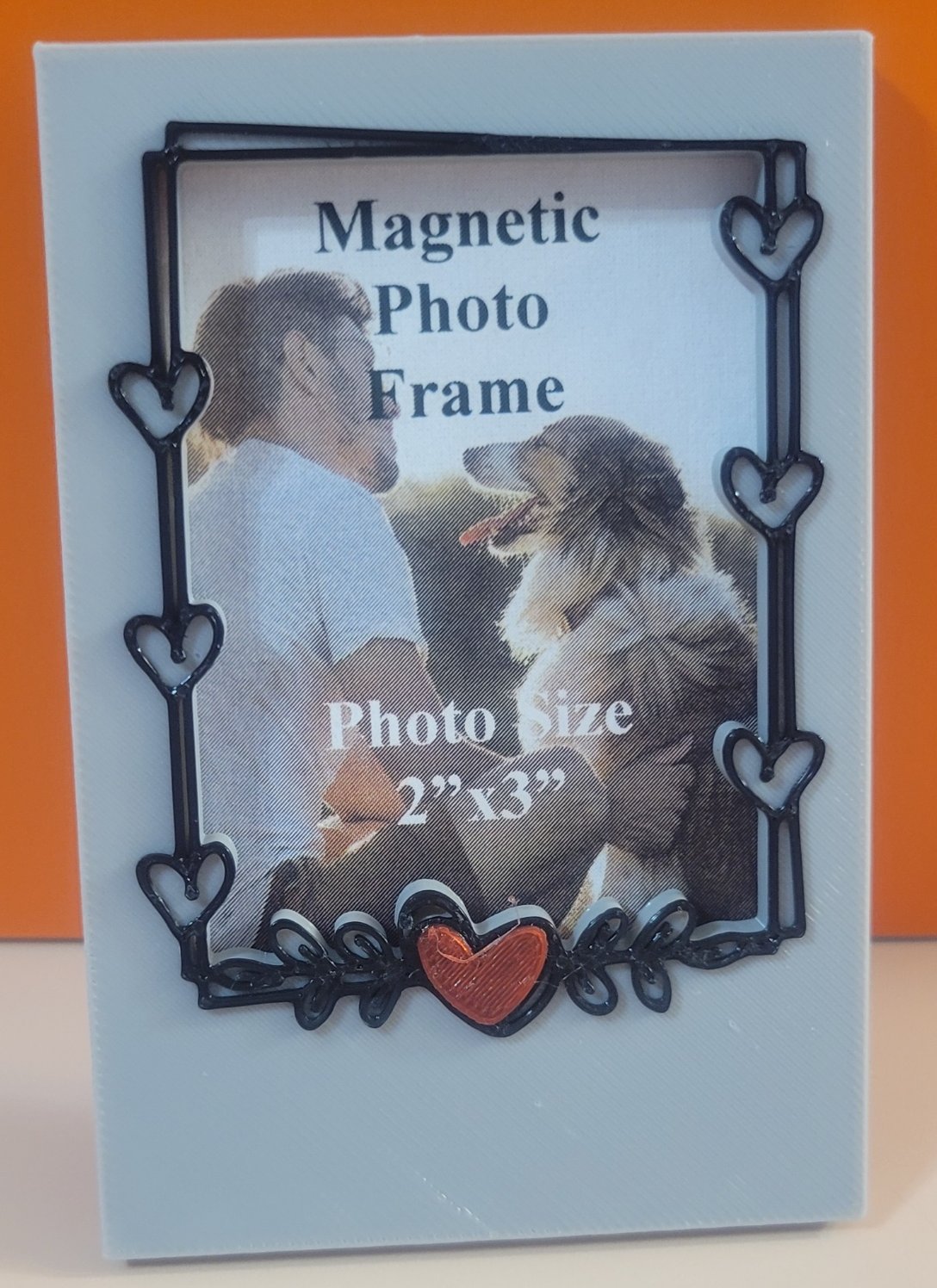 Framed Heart 3D Printed Magnetic Picture Frame