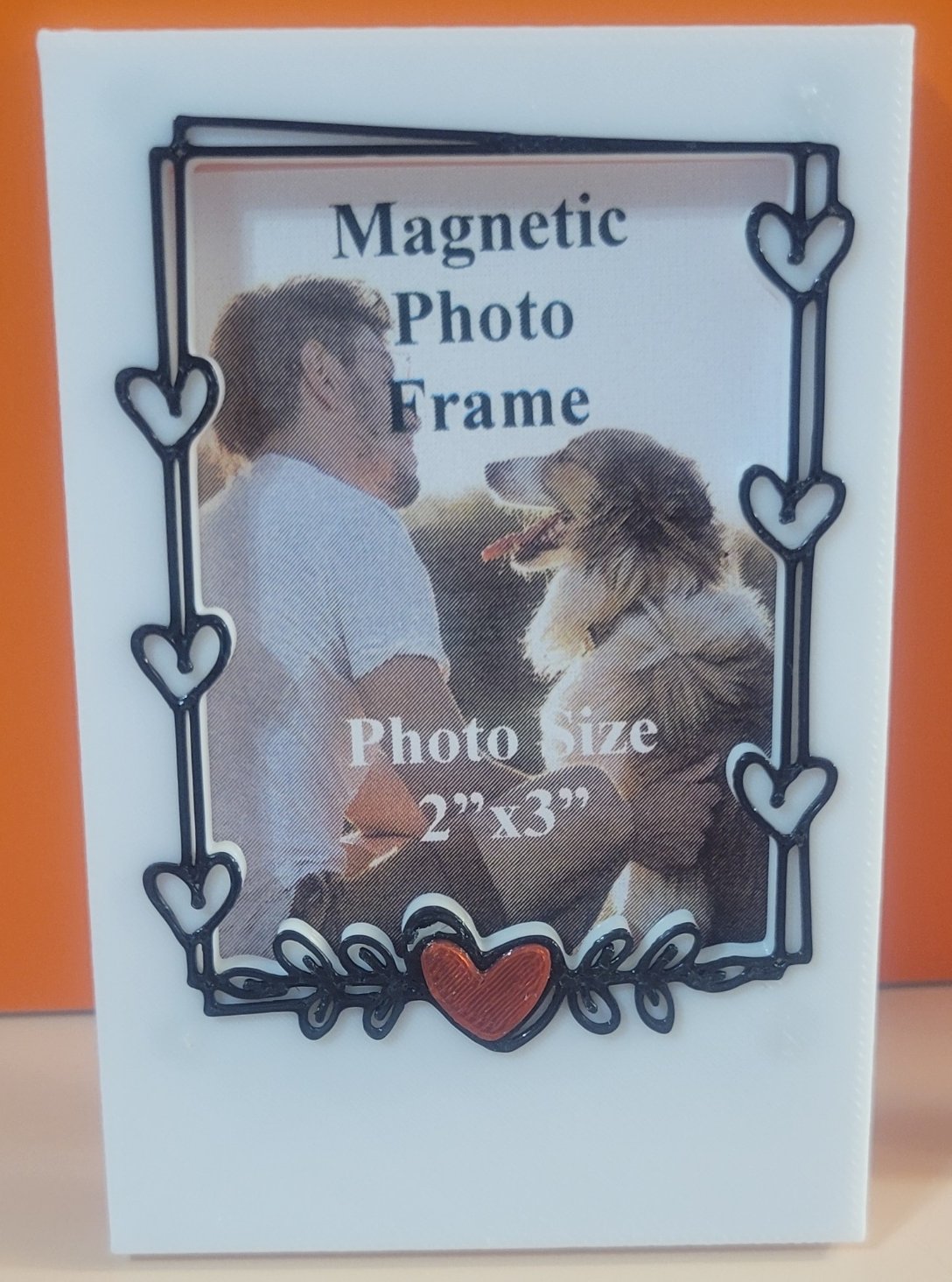 Framed Heart 3D Printed Magnetic Picture Frame
