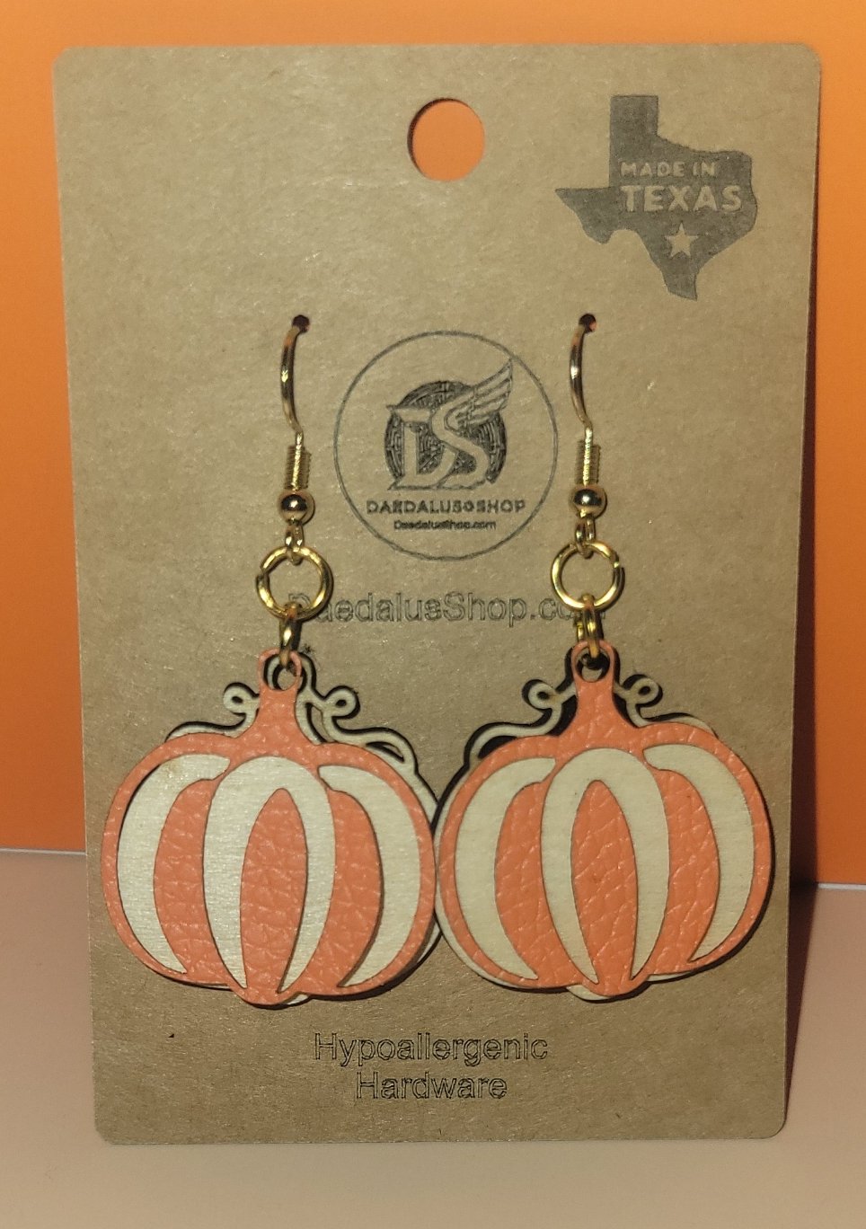 Two Layer Pumpkin Earrings