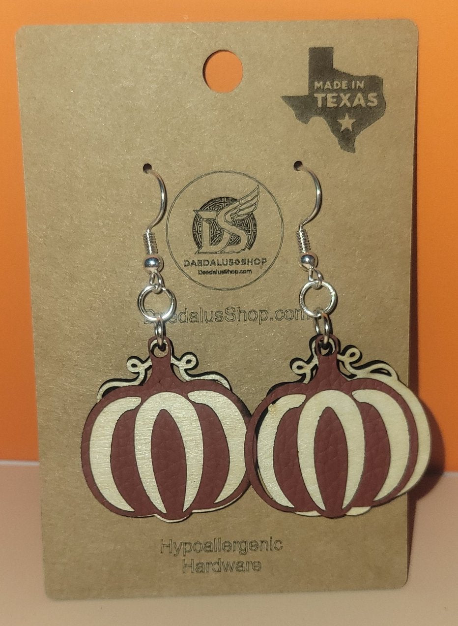 Two Layer Pumpkin Earrings