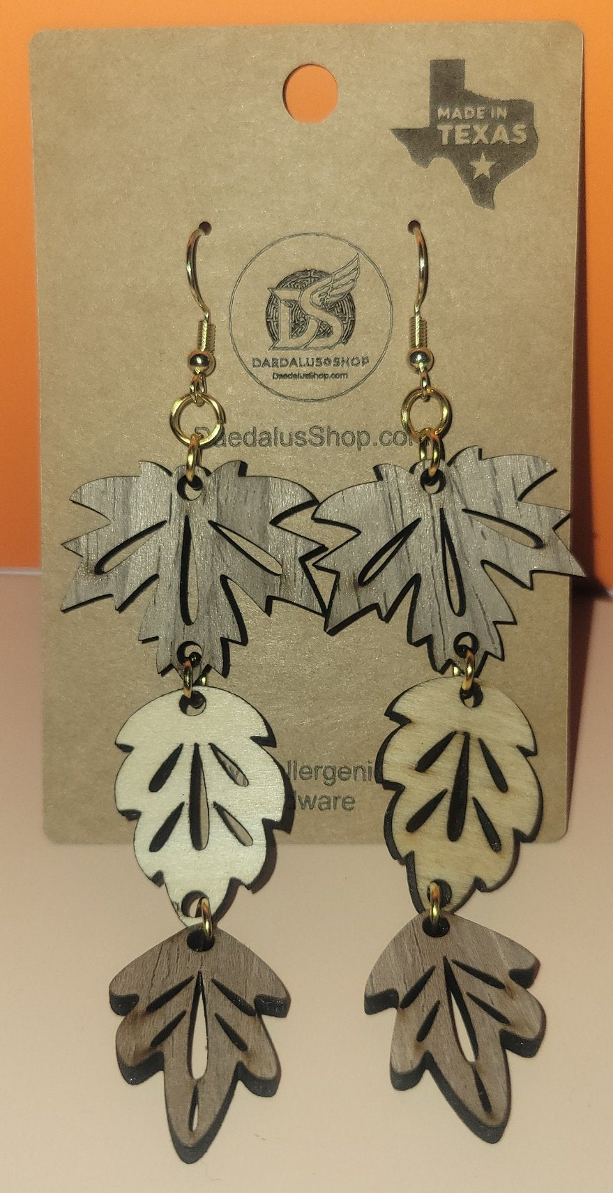 Layered Fall Leaf Earrings