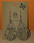 Black Cat Wooden Earring