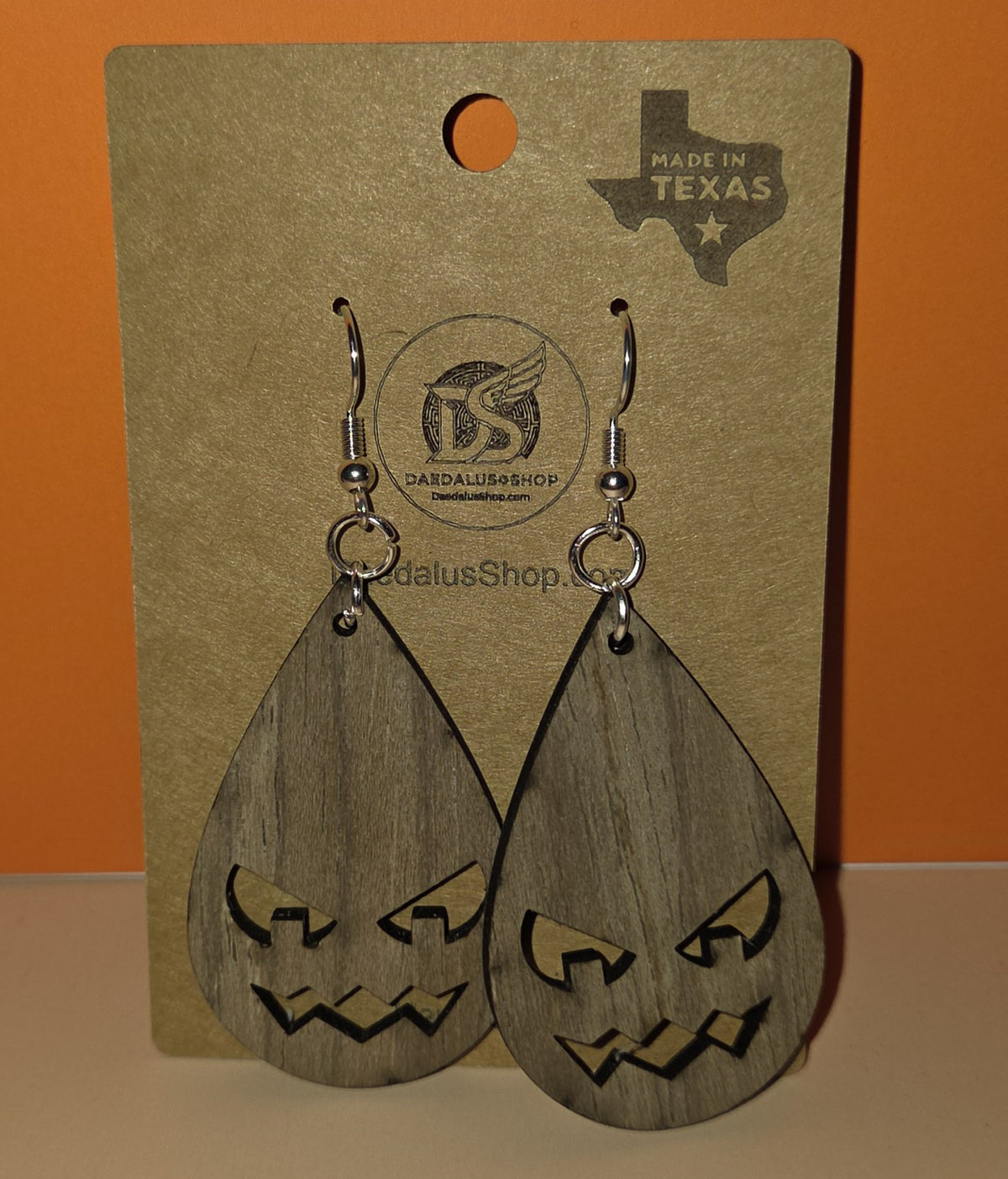 Pumpkin Wooden Earring