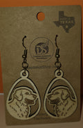 Wooden Teardrop Dog Breed Earrings - 12 Styles