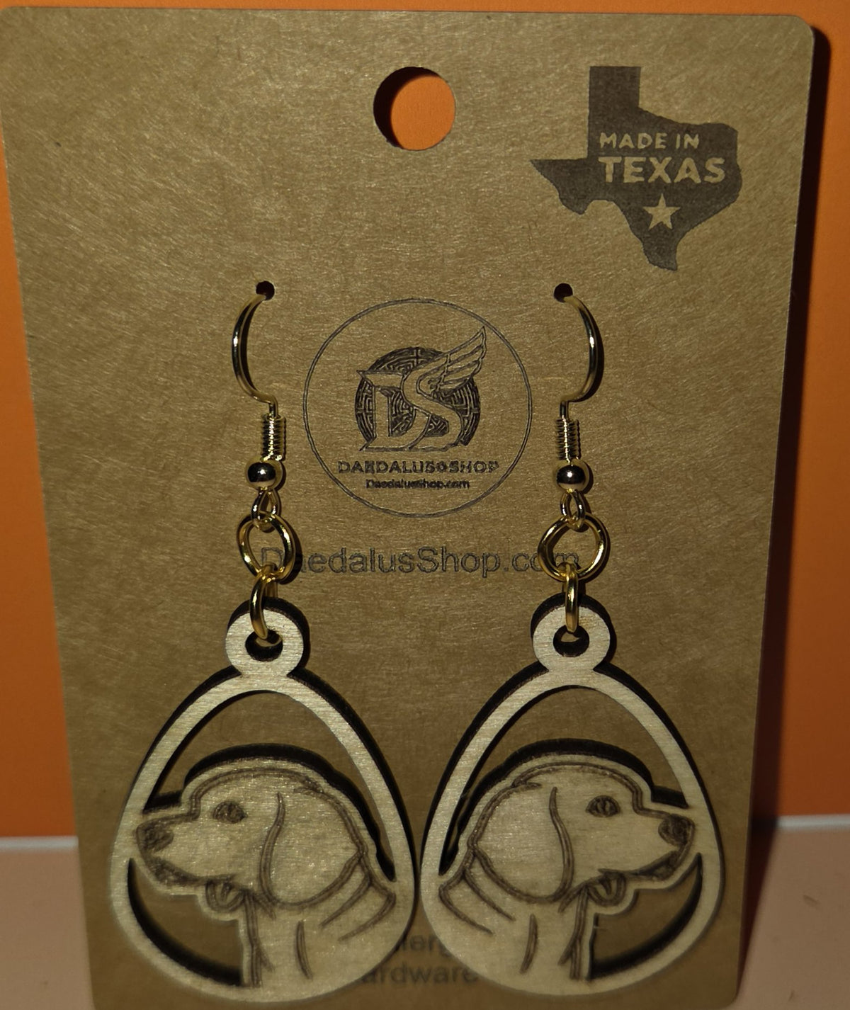 Wooden Teardrop Dog Breed Earrings - 12 Styles