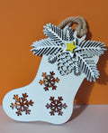 Four Layer Rustic Stocking Ornament
