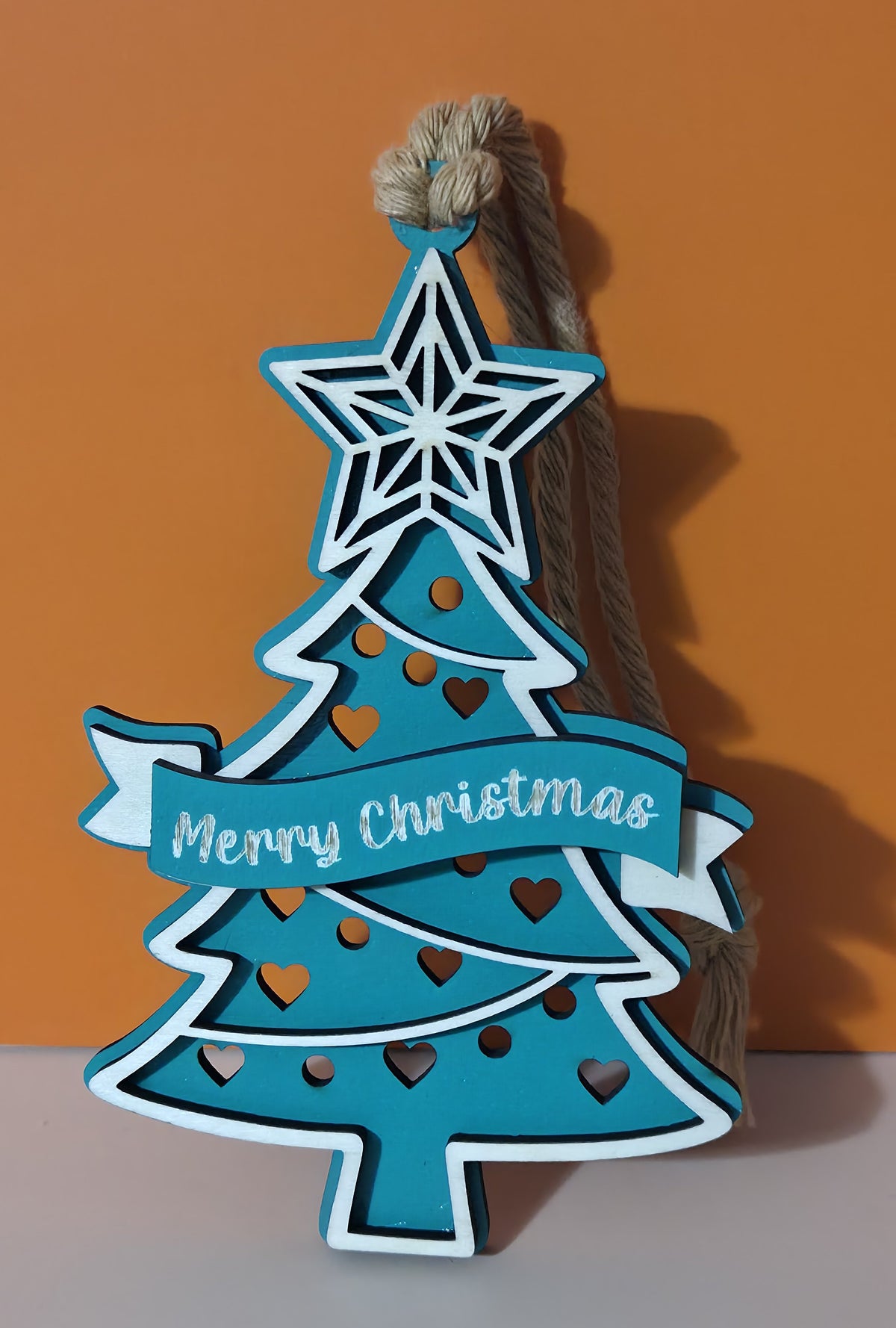 Three Layer Rustic Tree Ornament