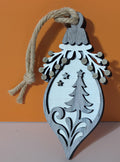 Four Layer Classic Ornament with Tree and Snowflake