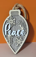 Peace Classic Wooden Ornament - Three Layers