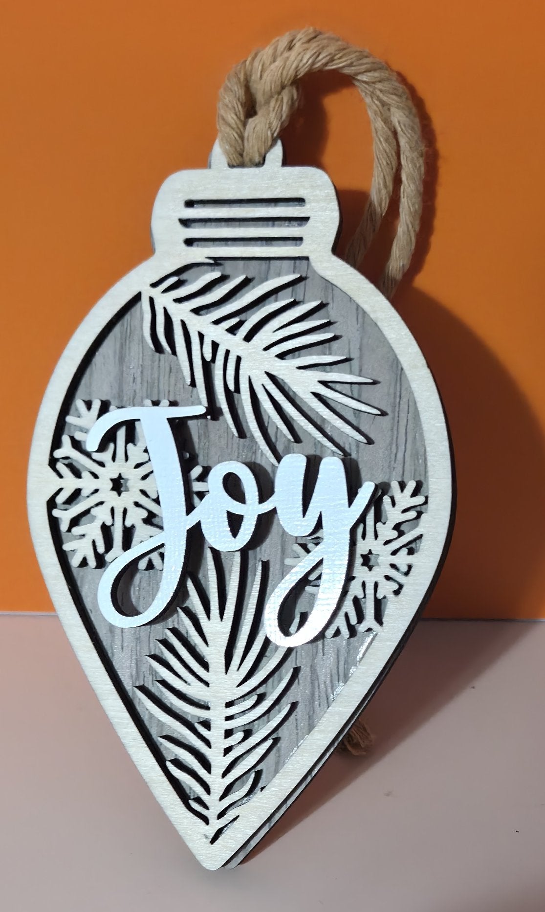 Joy Classic Wooden Ornament - Three Layers