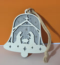 Two Layer Bell Shaped Manger Ornament