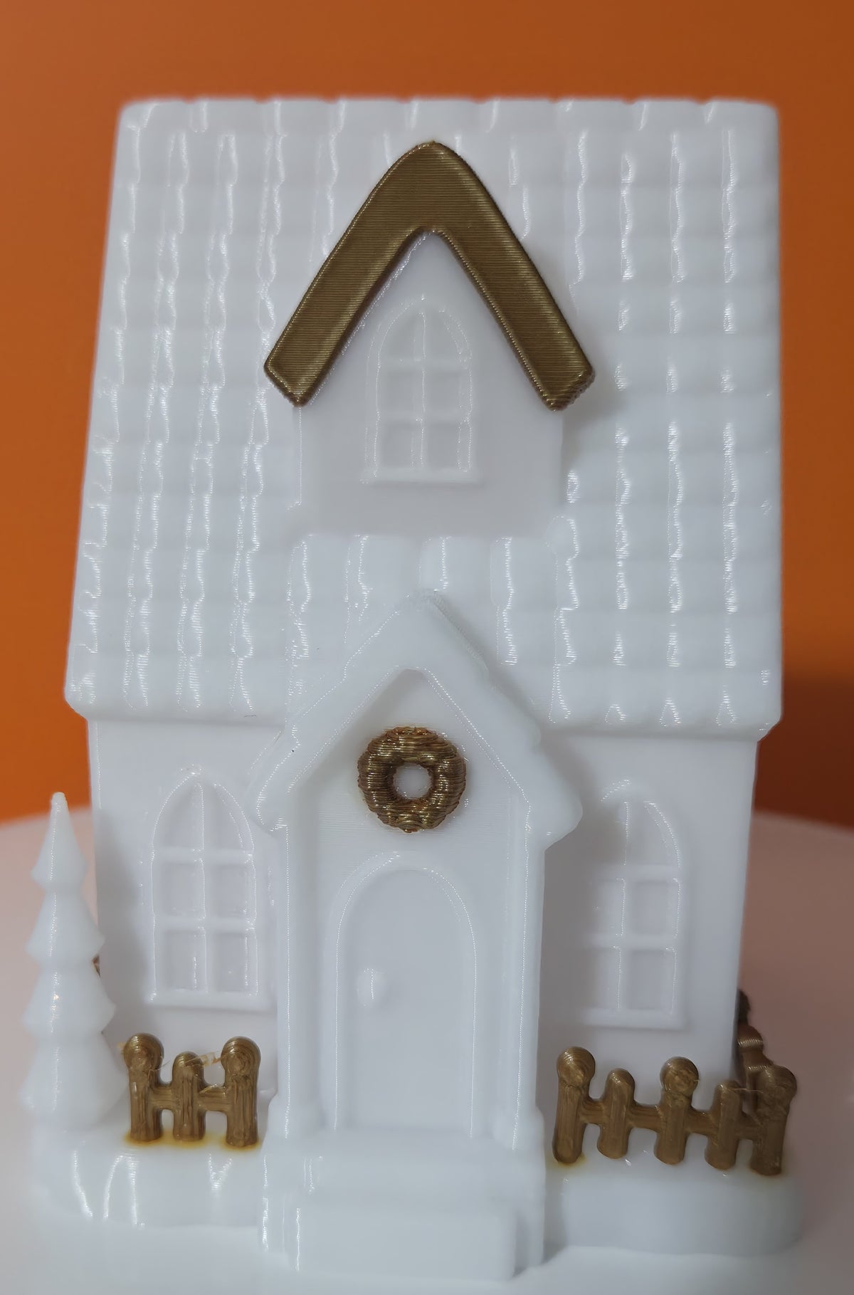 Holiday Village Lighted House 3D Printed 2 Colors