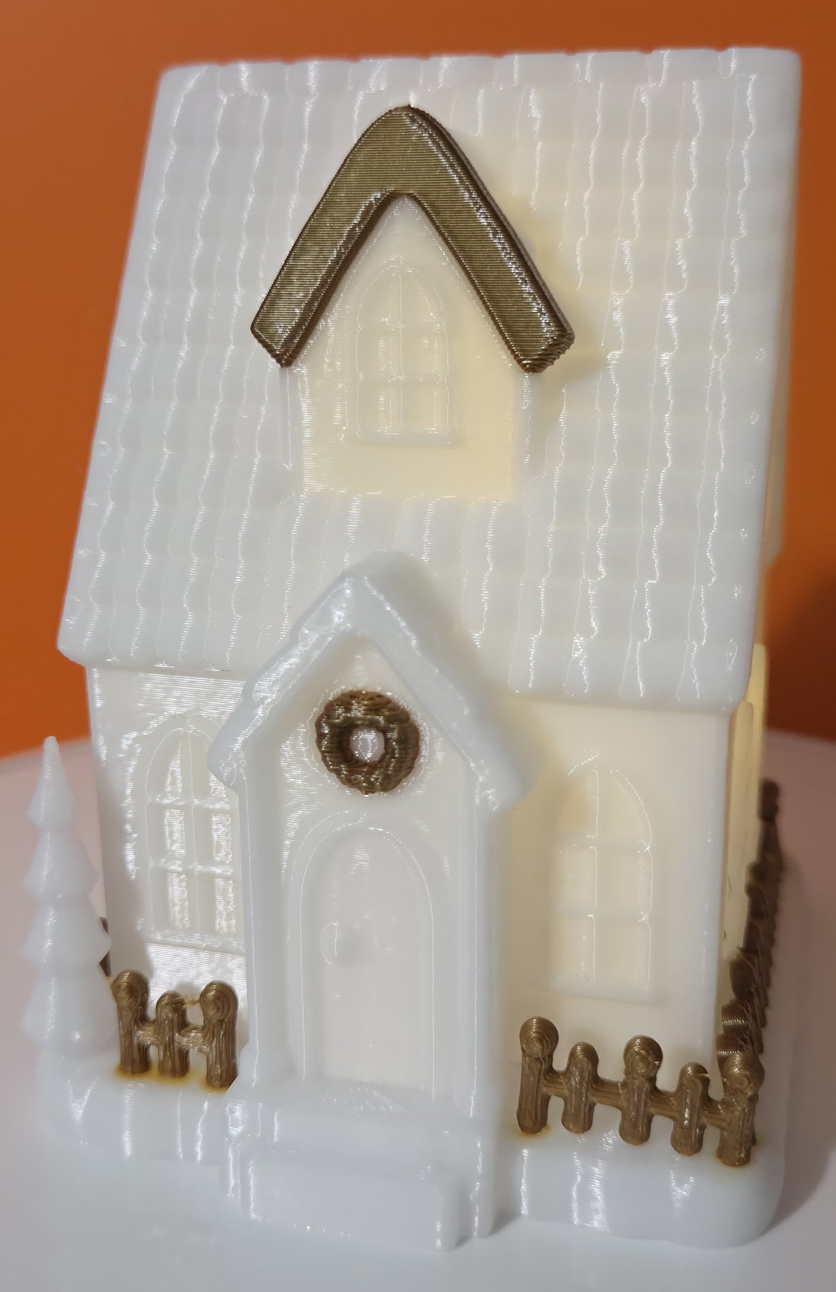 Holiday Village Lighted House 3D Printed 2 Colors