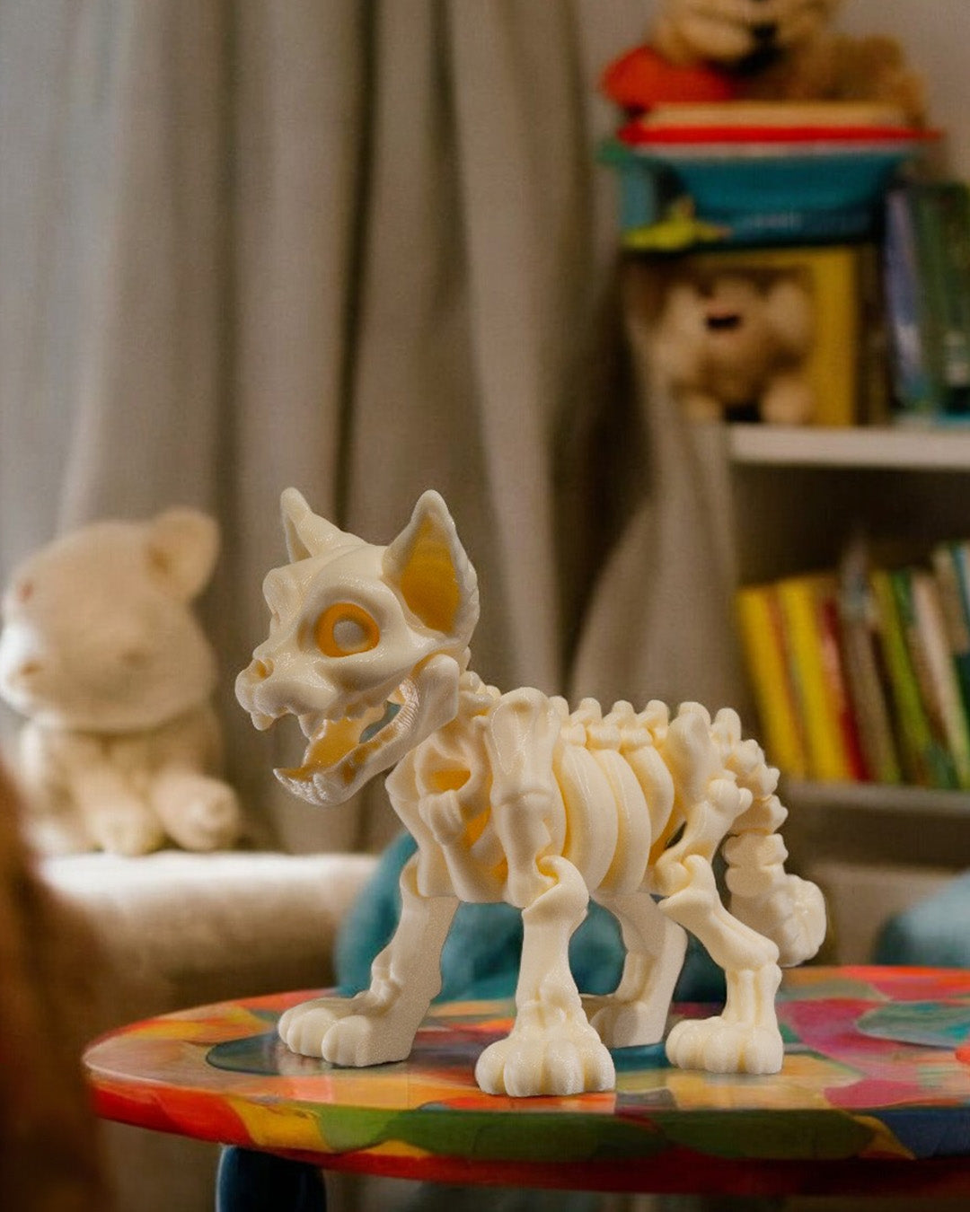 Cat Skeleton 3D Printed Articulated Toy